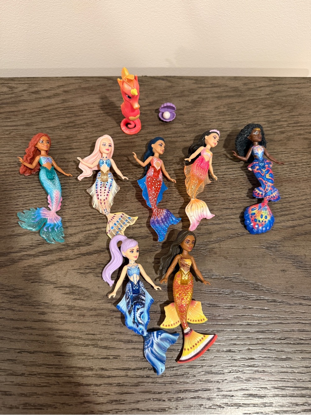 Disney Little Mermaid Ariel & Sisters 7 Doll Complete Set HLX17 Mattel 2023
